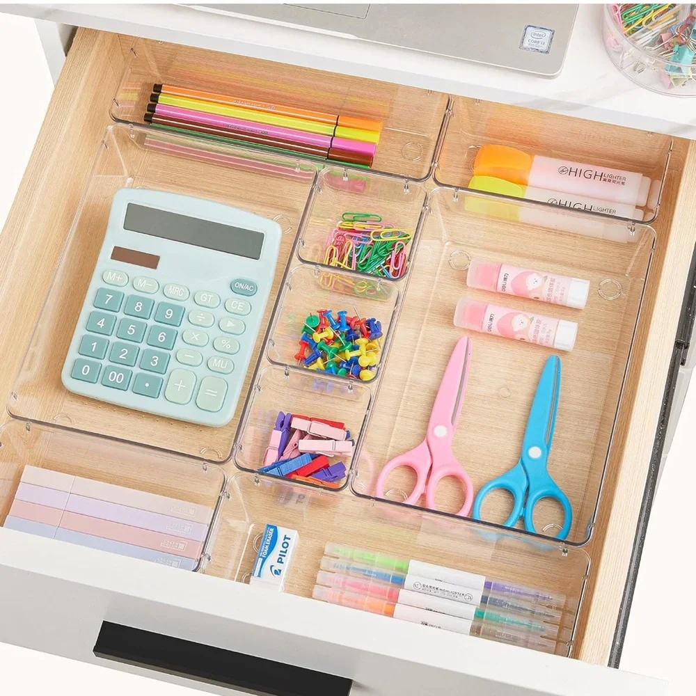 Clear plastic drawer organizer - 25pcs